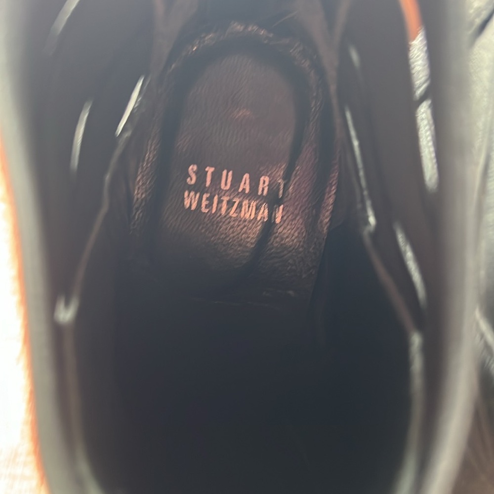 Authentic Stuart Weitzman Suede Heeled Bootie Siz… - image 7